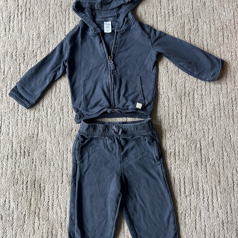 Carter's Dark Blue Hoodie and Joggers Set